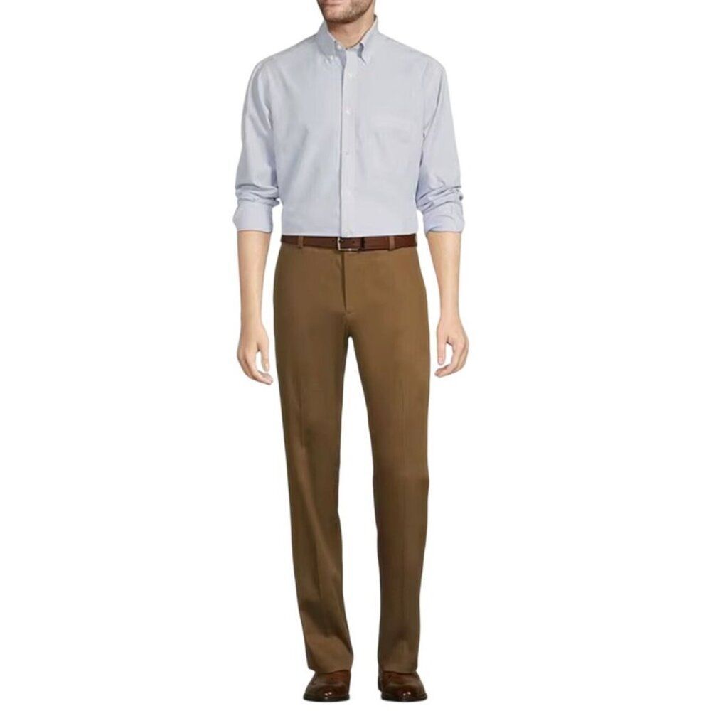 New Roundtree & Yorke Travel Smart No-Iron Chino Pants 30x30 Stretch Preppy